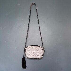 Suncoo Mono Camera bag, cross body with removable straps- black & white pattern